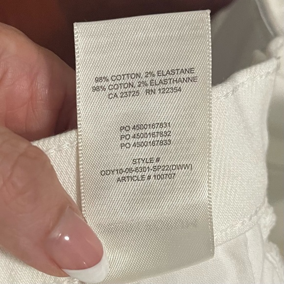 Aritzia Denim Forum Twiggy High Rise Flare Size 25 White Summer Spring - Picture 7 of 8